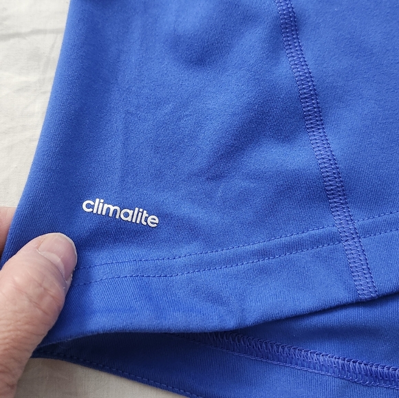 Adidas Blue Climalite 1\4 Zip Sweatshirt Long Sleeve Mock Neck, men's Size L - Picture 8 of 12